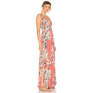 Free People Through The Vine Printed Maxi Dress in Red Combo, Small